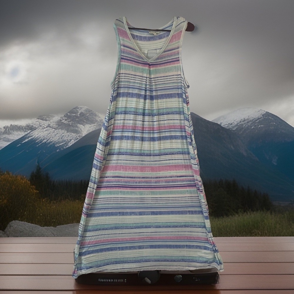 Koolaburra By UGG Dress Womens‎ Large Stripe Sleeveless Maxi Pockets